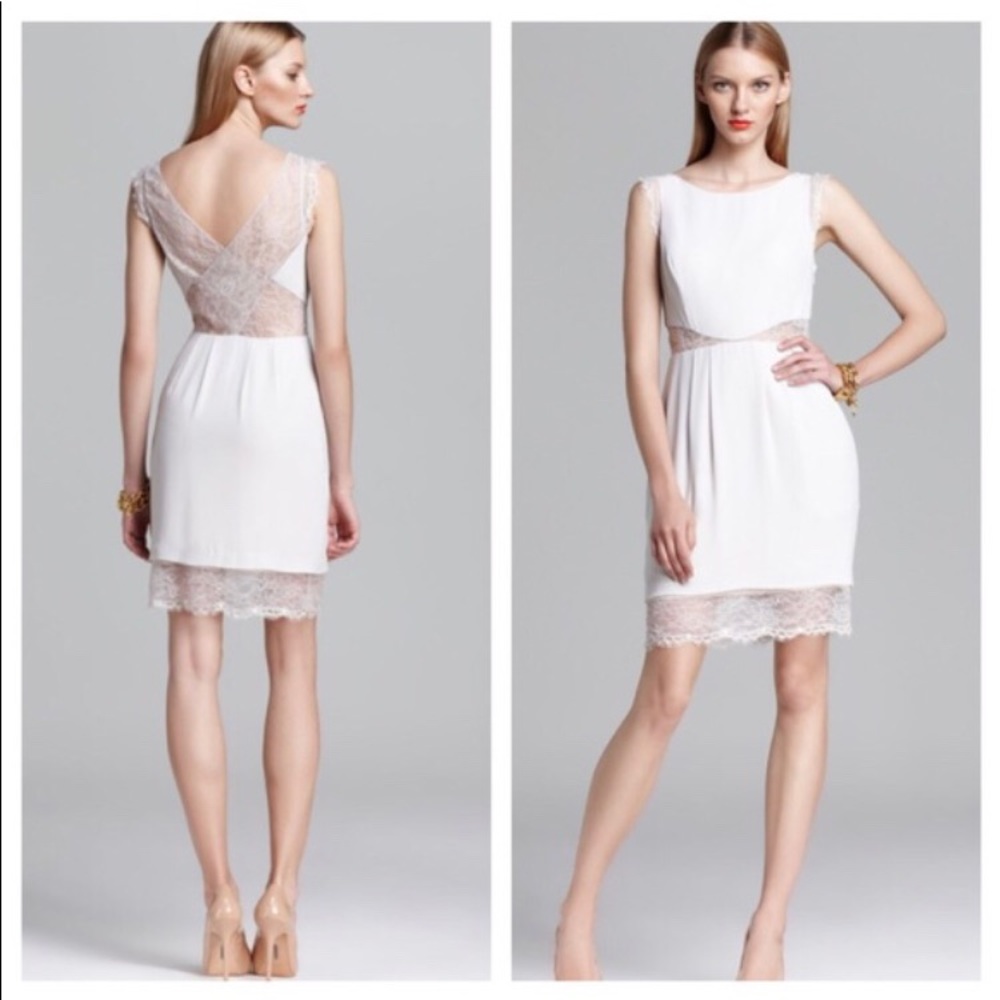 BCBG Maxazria Beige Lace Dress